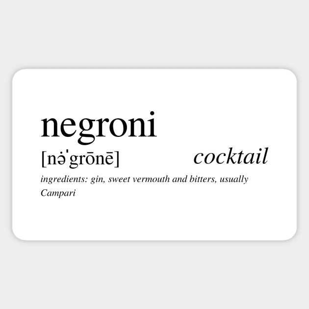 The Negroni cocktail Sticker by LushLife